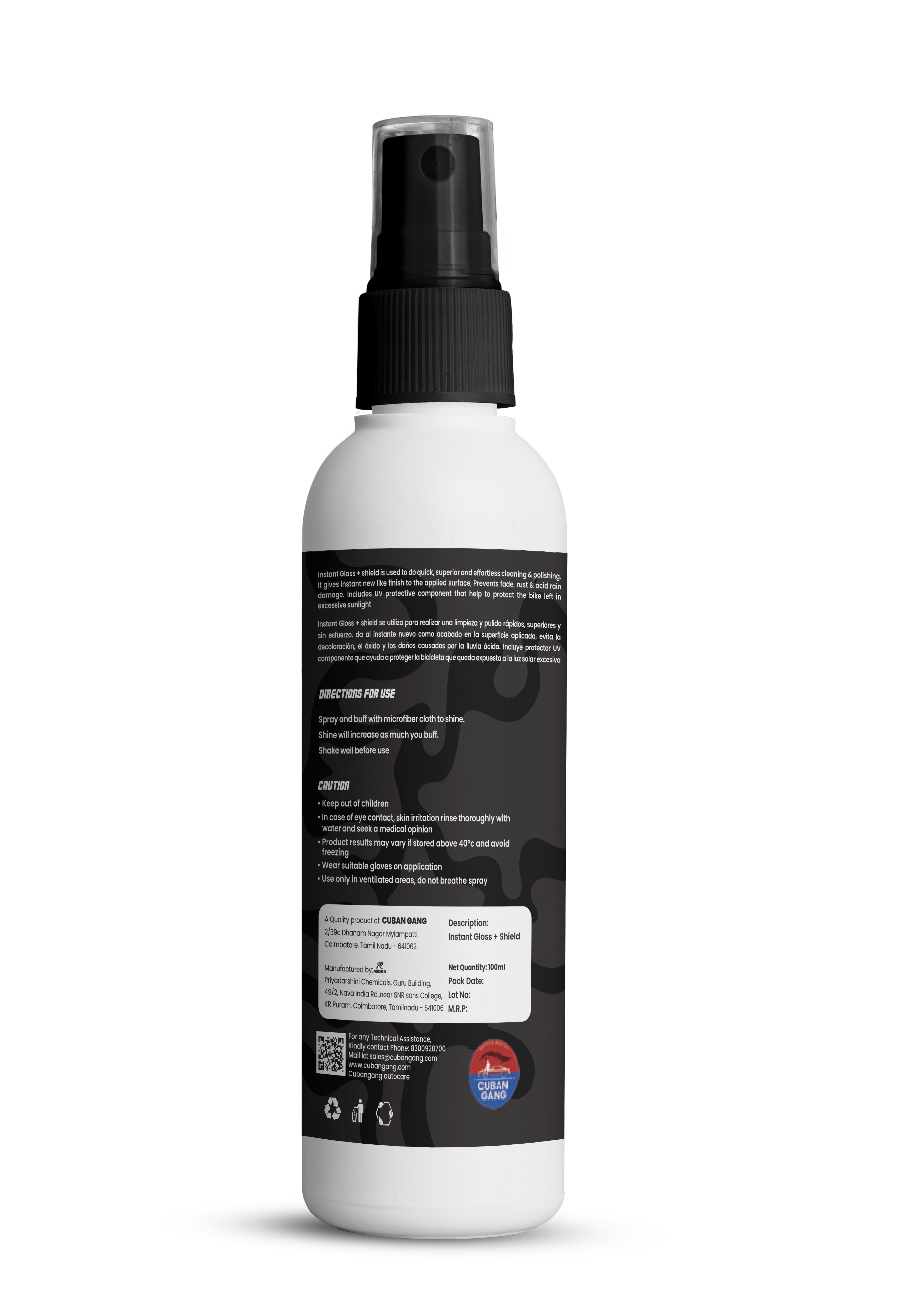 Instant Gloss + Shield with Sprayer 100ml