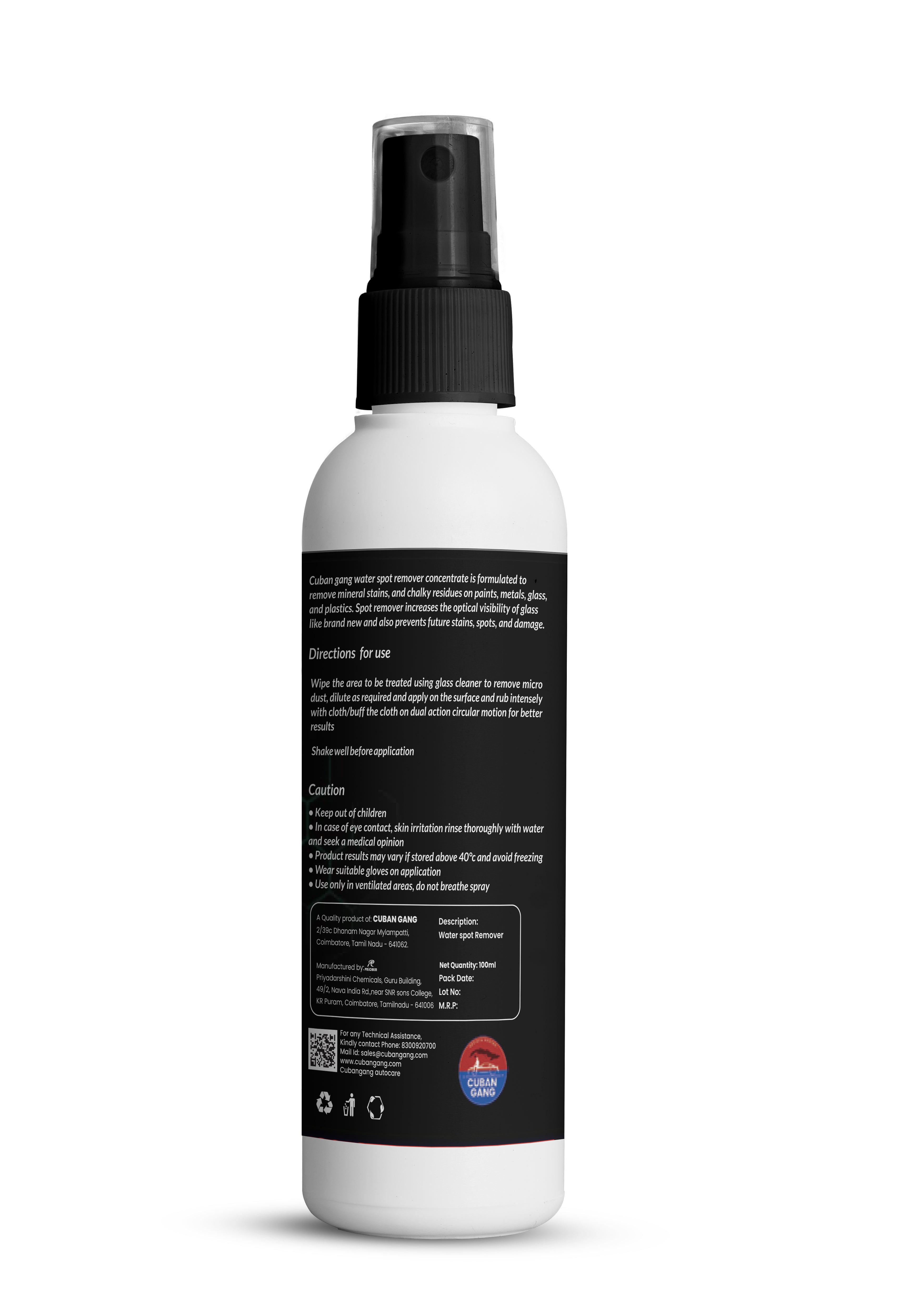 Water Spot Remover with Sprayer 100ml