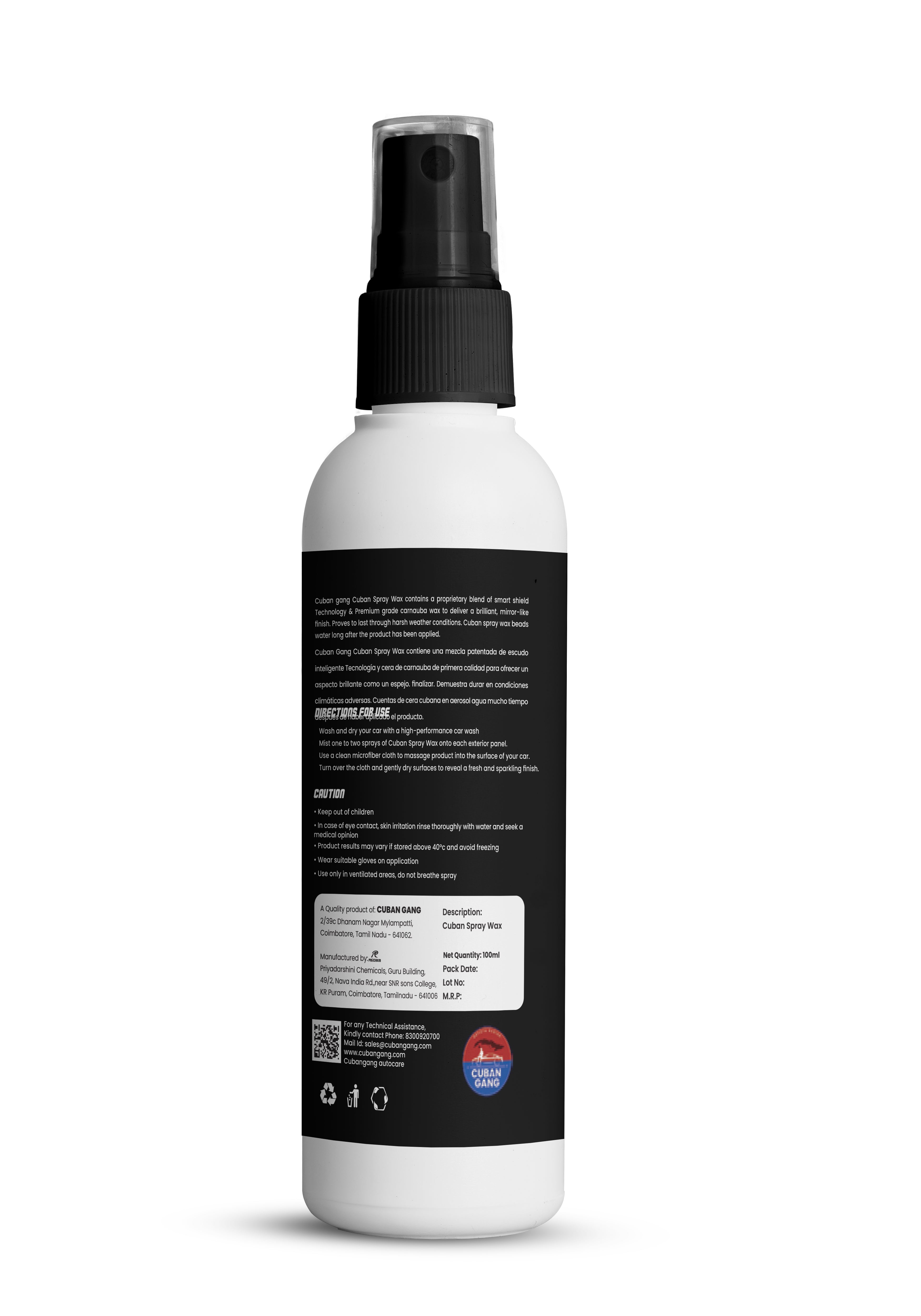 Spray Wax with Sprayer 100ml