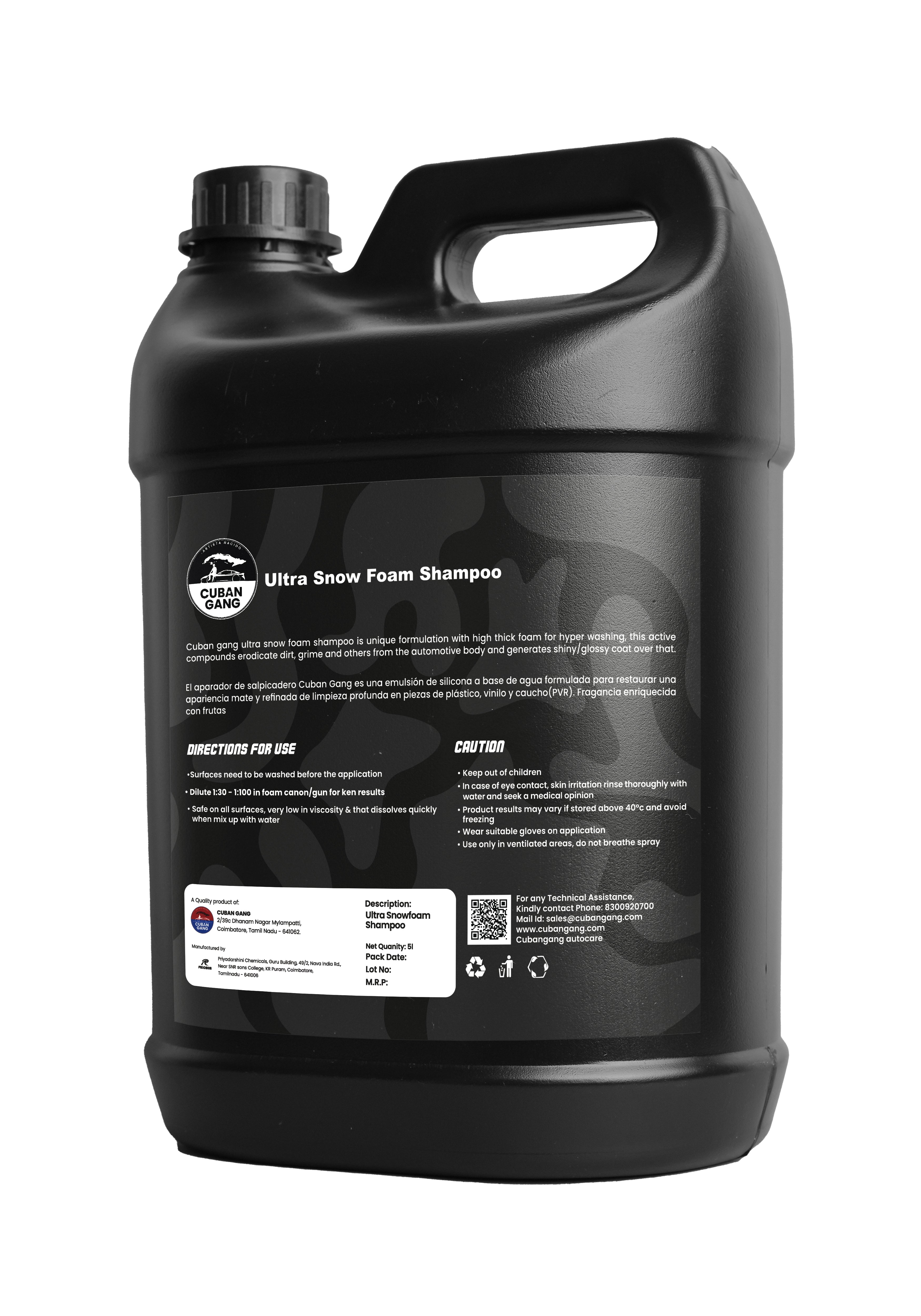 Ultra Snow Foam Shampoo Squeezy Orange 5L